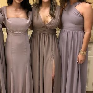 heavenly hues taupe maxi dress